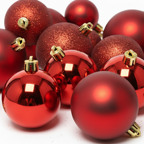 Boule de Noël Rouge (Incassable)
