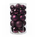 Lot de 30 Boules de Noël Mauve (Incassable)