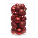 Lot de 30 Boules de Noël Rouge (Incassable)