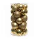 Lot de 30 Boules de Noël Dorée (Incassable)